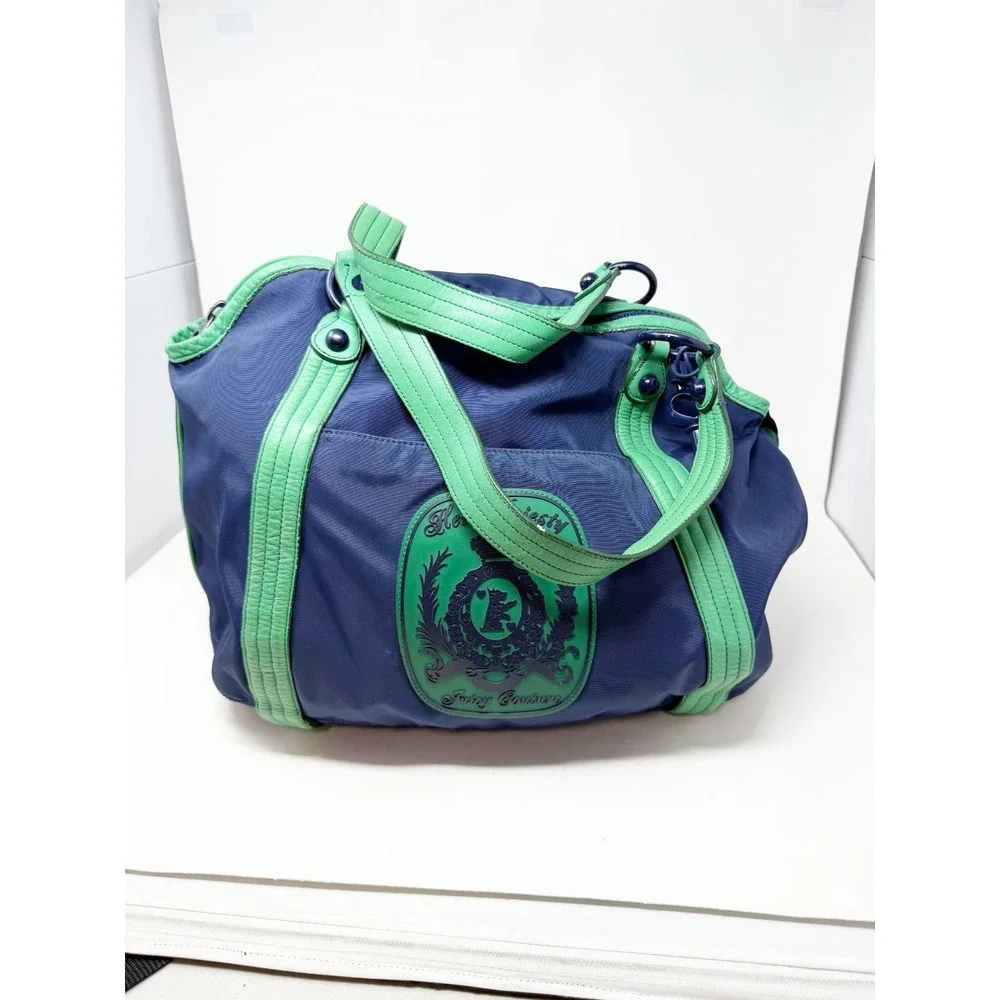 Juicy Girl Her Majesty Nylon Tote Handbag‎ Adventures of G&P Vintage Y2K Blue